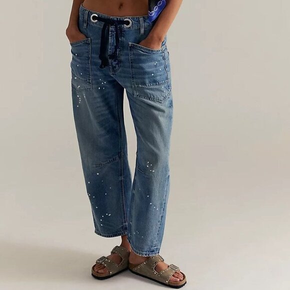 Free People drawstring Moxie Jeans-In stores.READY TO SHIP! Give great butt. - Picture 3 of 16